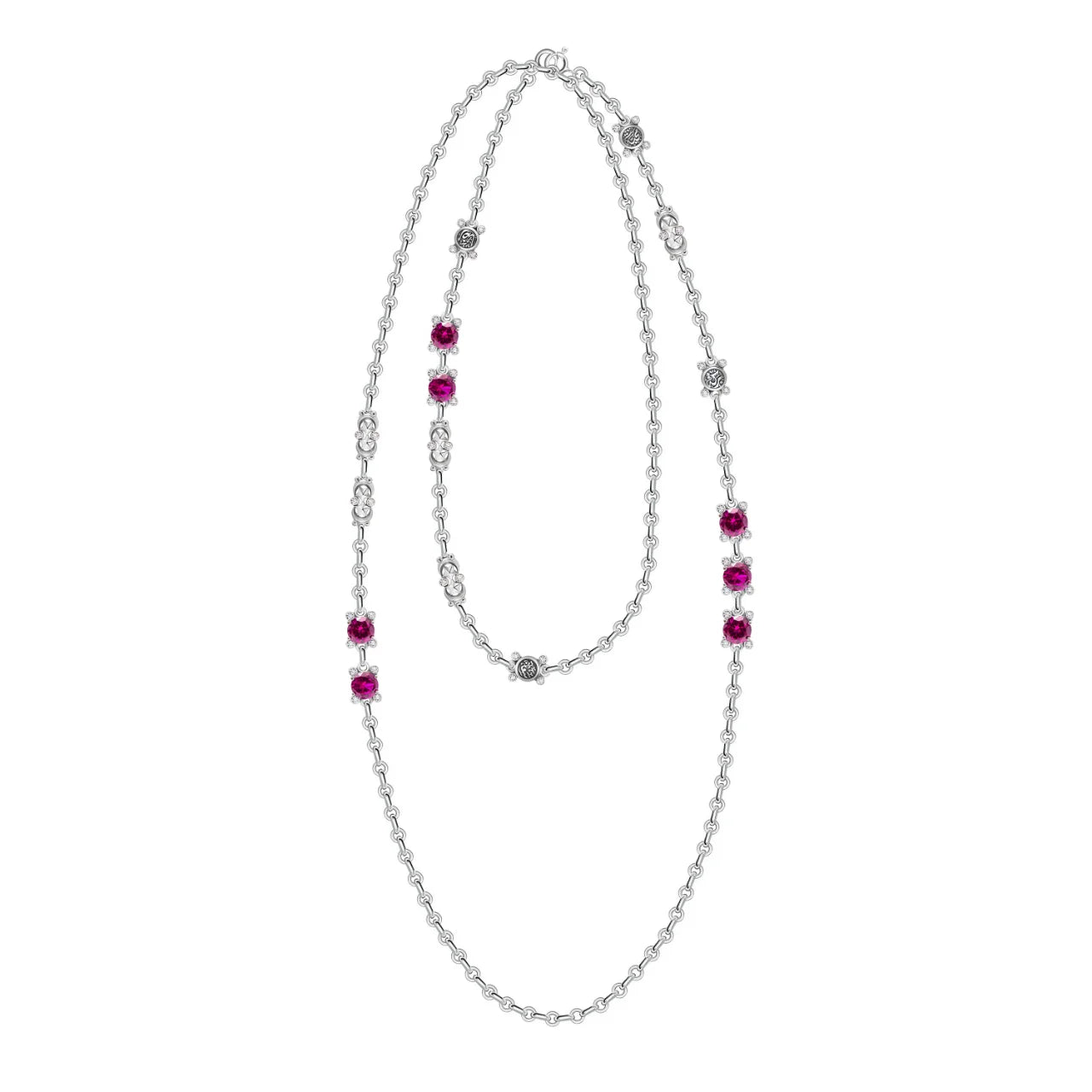 Baheya Silver Long Necklace