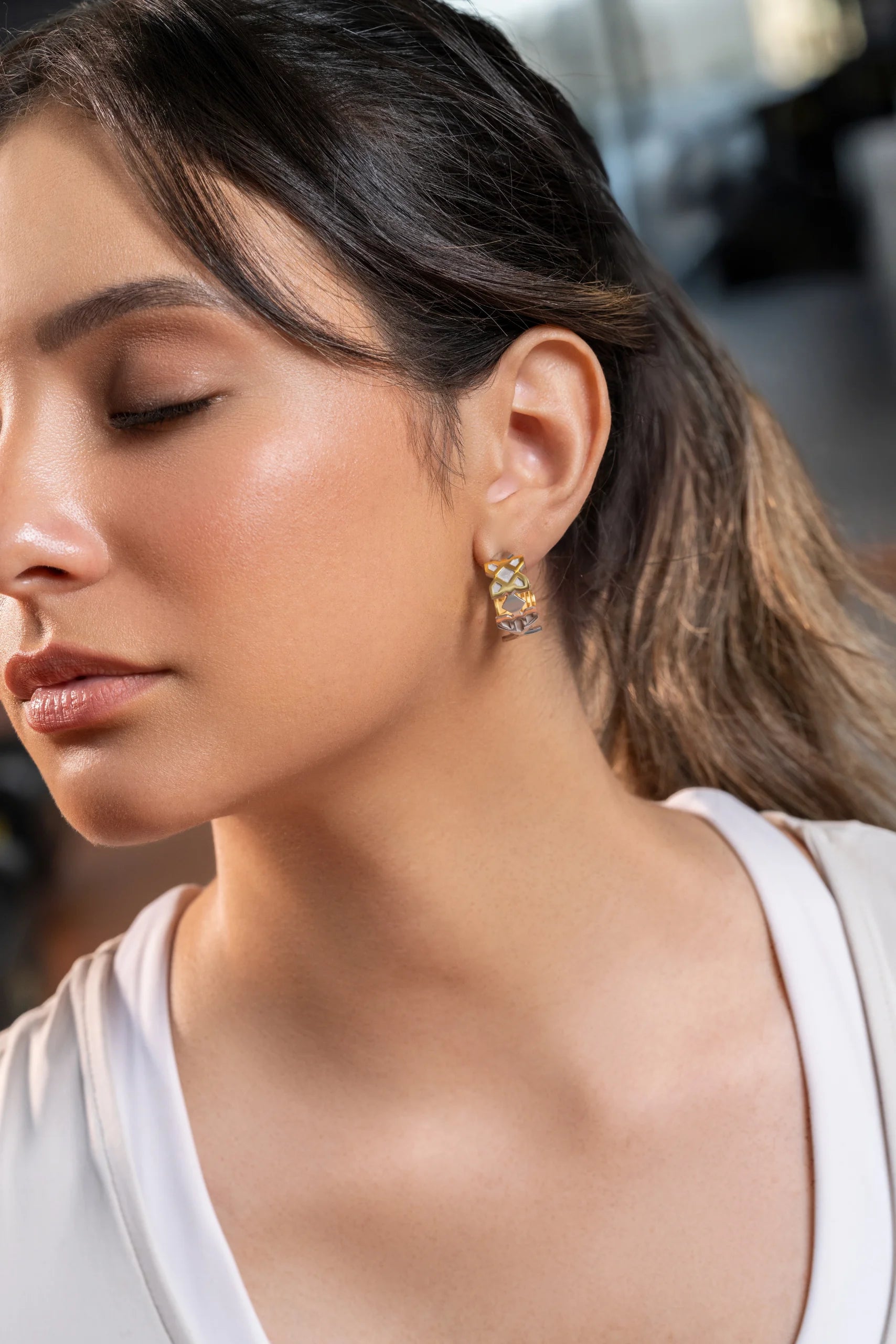 Dhat Mixed Hoop Earrings