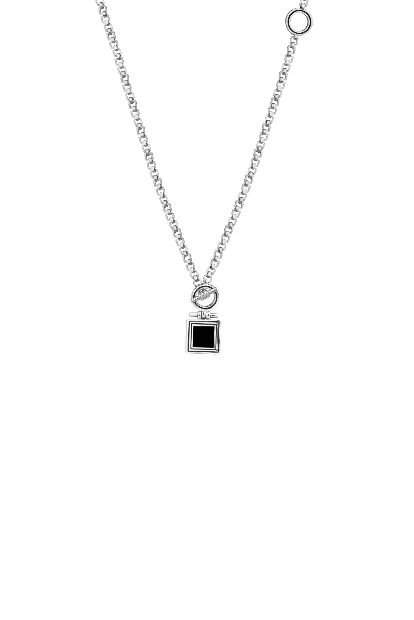 Elham Silver Long Necklace